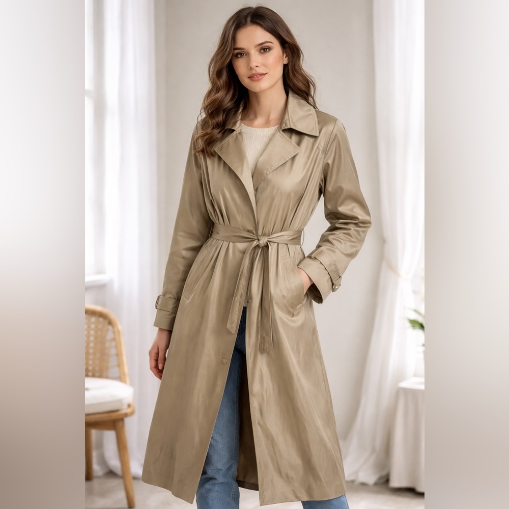 Etienne Aigner Classic Beige Trench Coat
